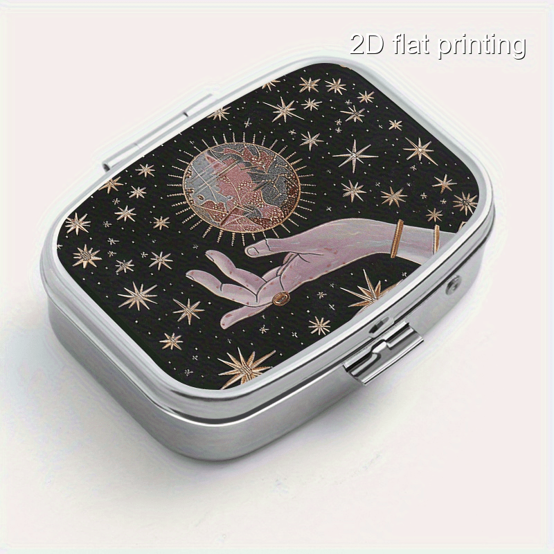 Accessories Travel Jewelry Box - Caixa de Metal Quadrada com Dois