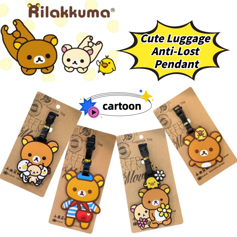 Travel Accessories In Bulk - Etiqueta de Bagagem Personalizada Criativa Rilakkuma,