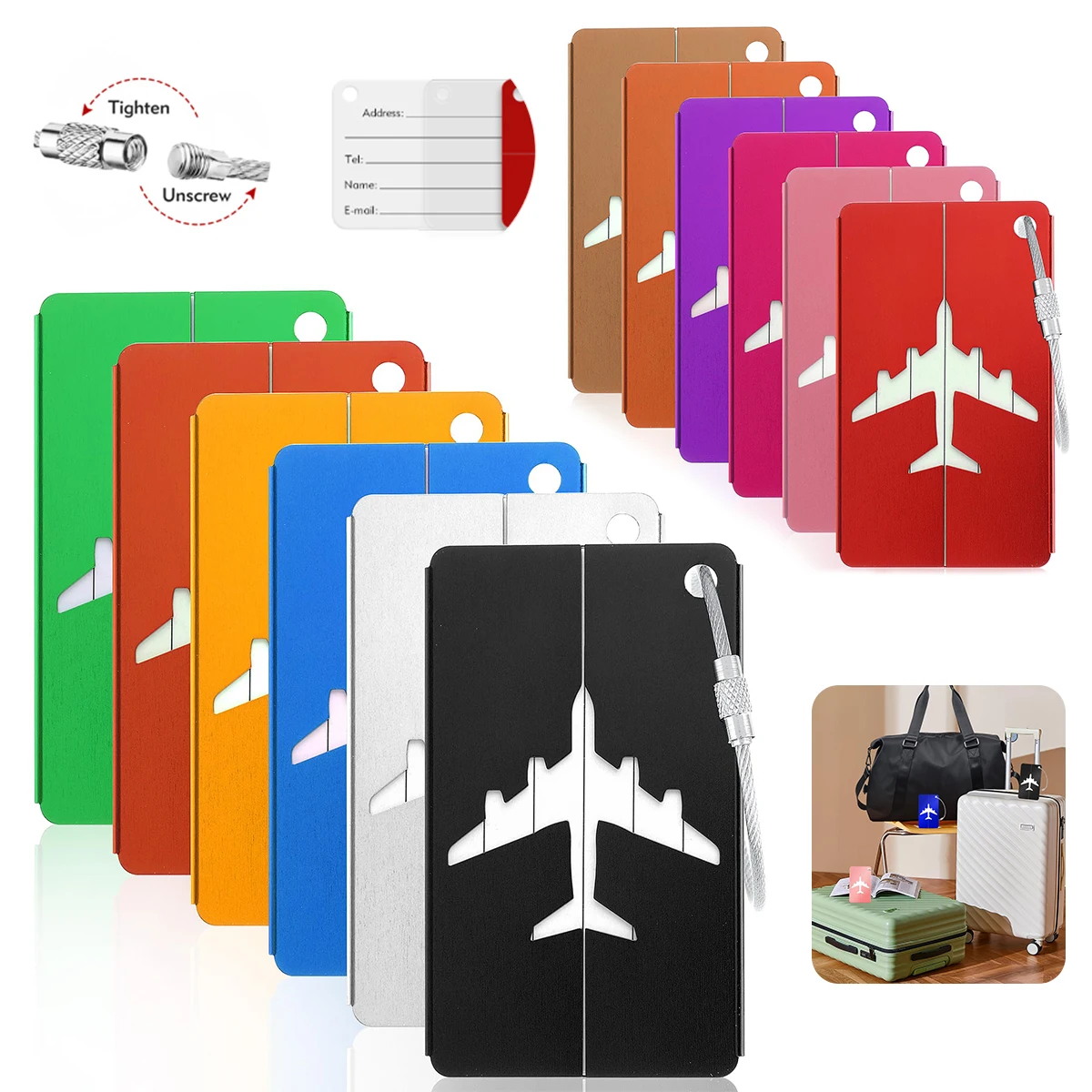 Qantas Travel Accessories - Liga de alumínio etiqueta de bagagem