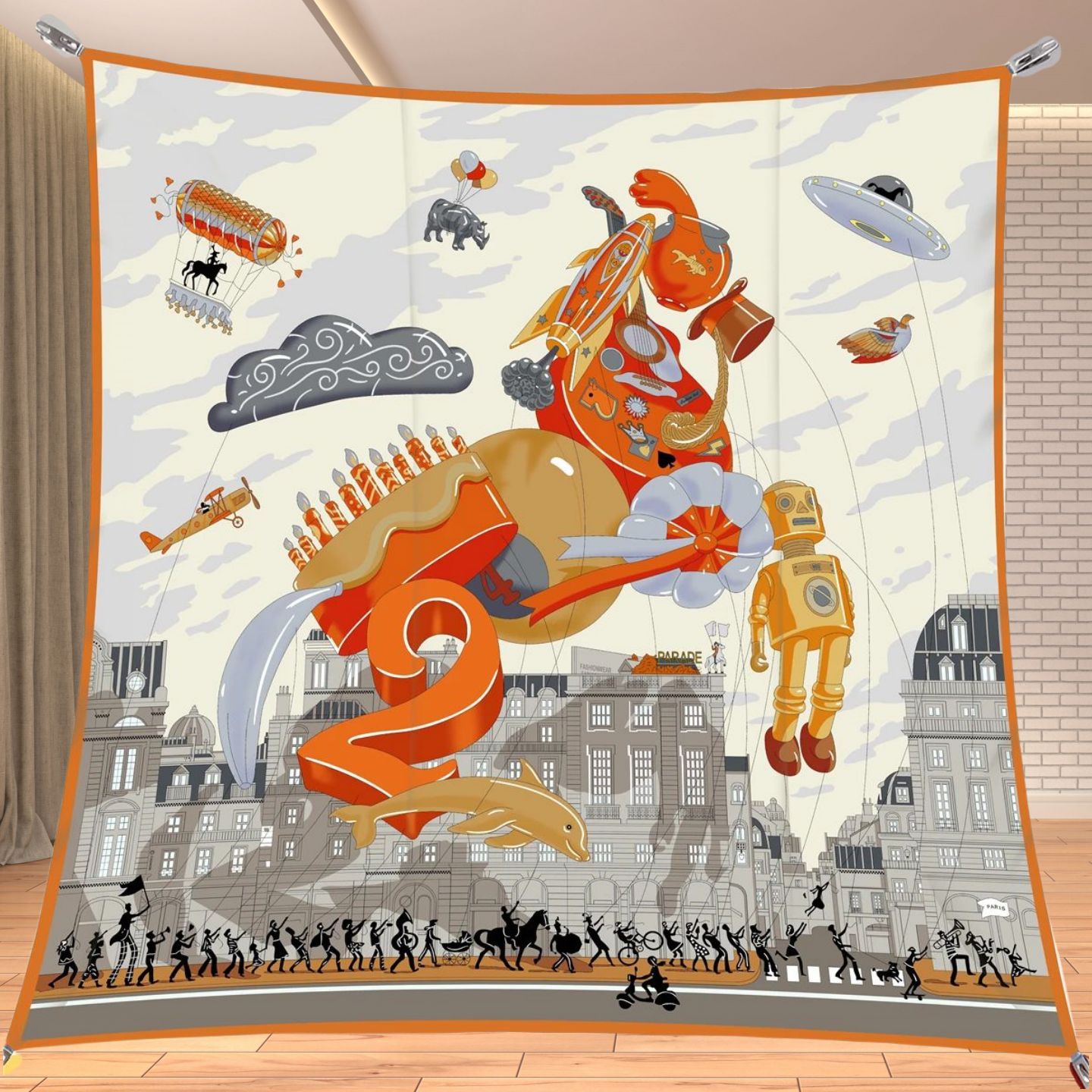 Quality Travel Accessories - Lenço Quadrado de Seda Twill de