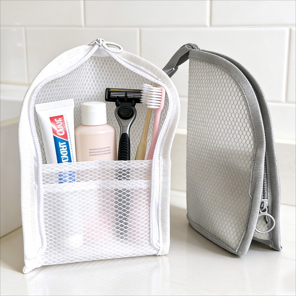 Travel Accessories Organizer Bag - Bolsa de higiene pessoal em malha