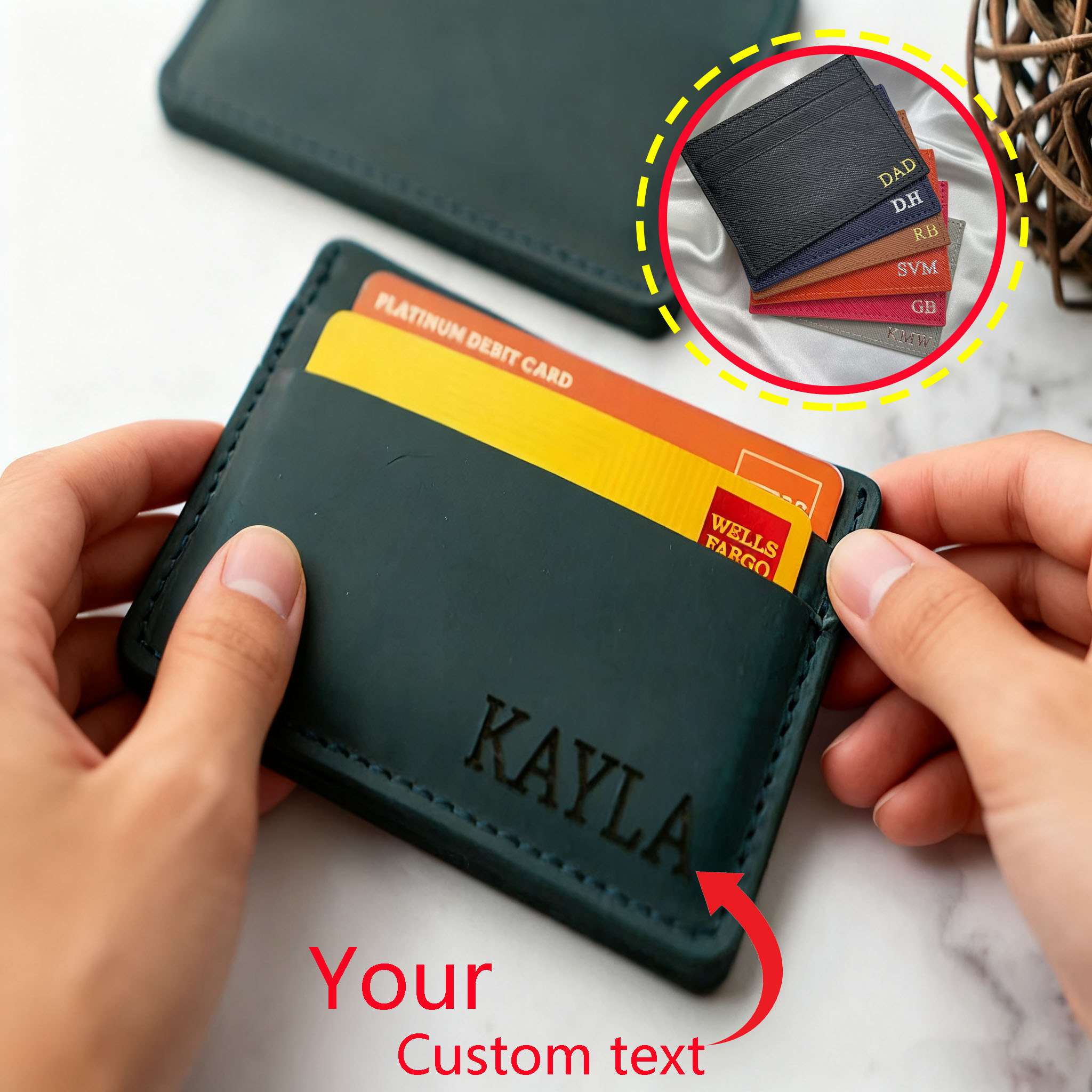 Travel Wallet Slim - Personalizado high-endleather id titular do cartão