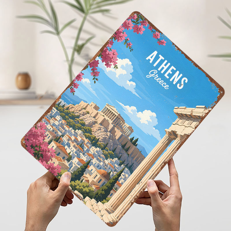 Pôster Metálico de Viagem Aten - Travel Accessories Greece avaliação e preço