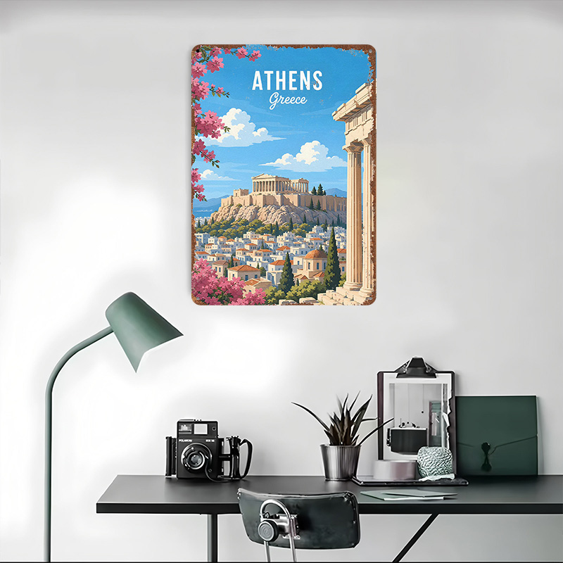 Pôster Metálico de Viagem Aten - Travel Accessories Greece avaliação e preço