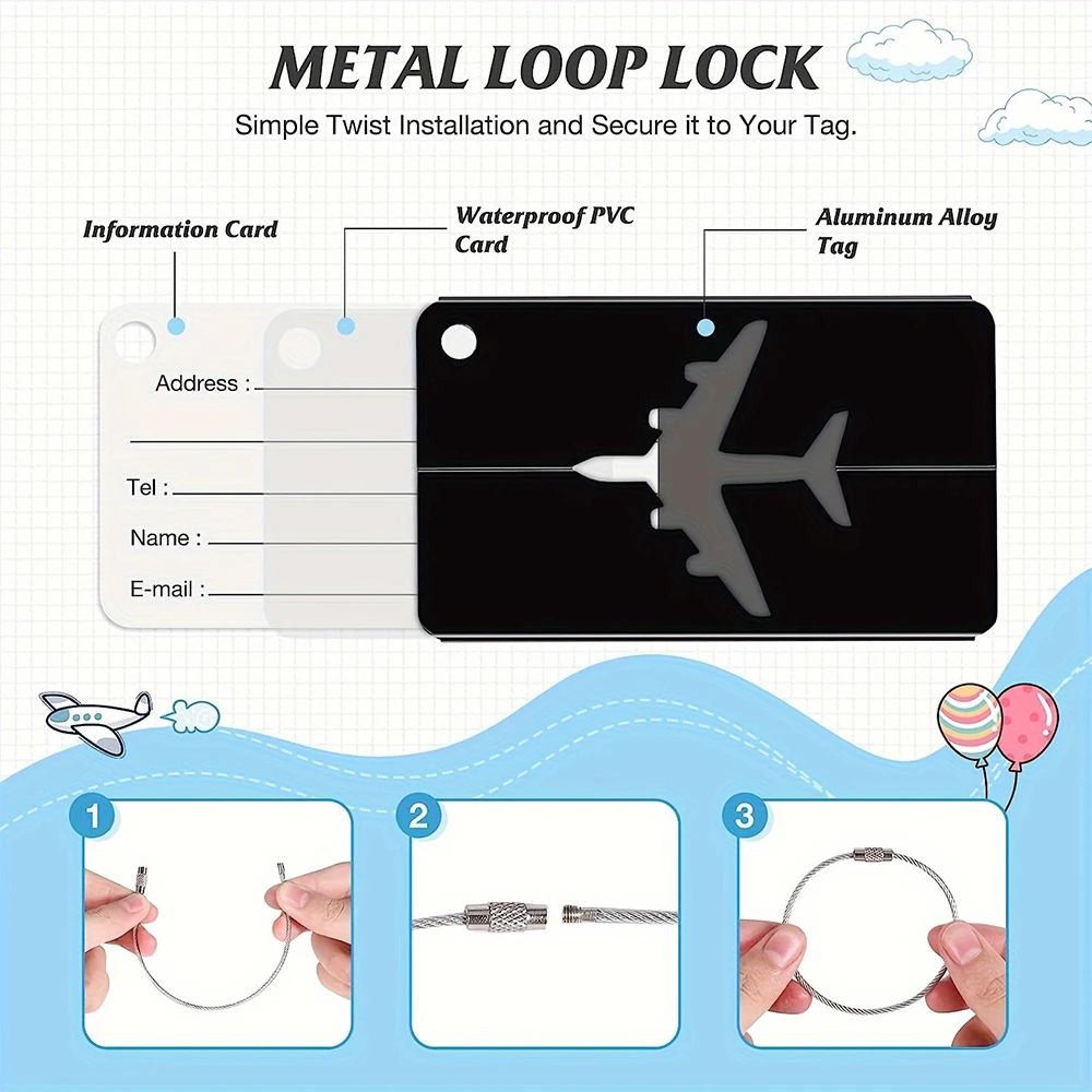 Liga de alumínio etiqueta de b - Qantas Travel Accessories avaliação e preço