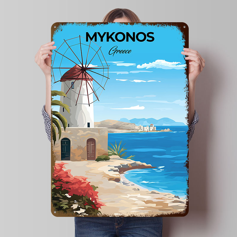 Pôster de Viagem Mykonos Gréci - Travel Accessories Greece avaliação e preço