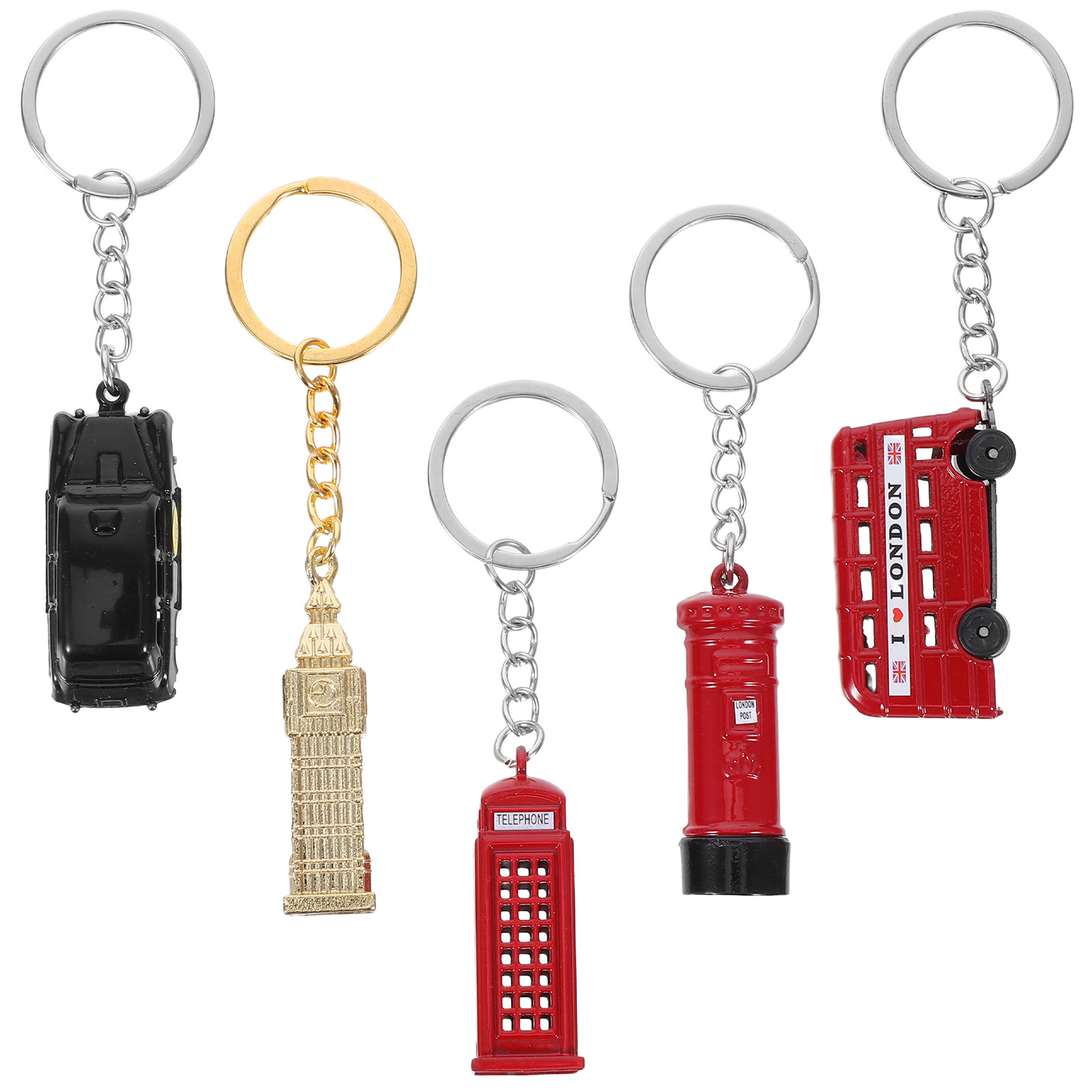 Conjunto de 5 Chaveiros Souven - Travel Accessories London avaliação e preço