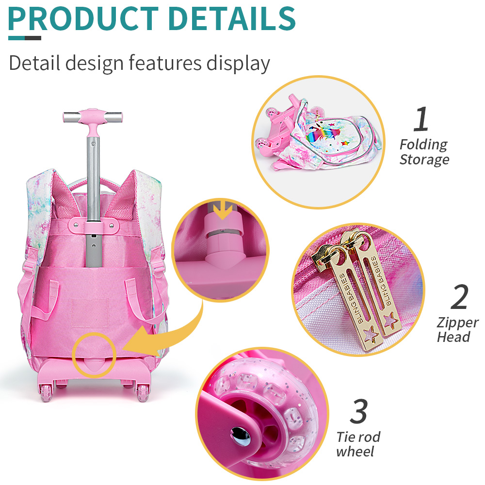 Conjunto de 3 Peças de Mochila - Travel Accessories Pink avaliação e preço