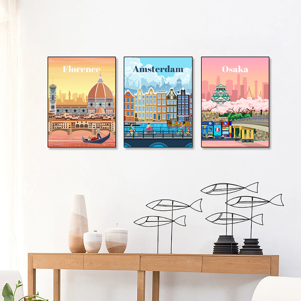 City Landscape Diamond Paintin - Travel Accessories London avaliação e preço