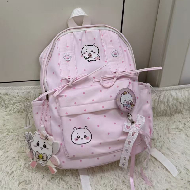Mochila Rosa com Bolinhas Chii - Travel Accessories Pink avaliação e preço