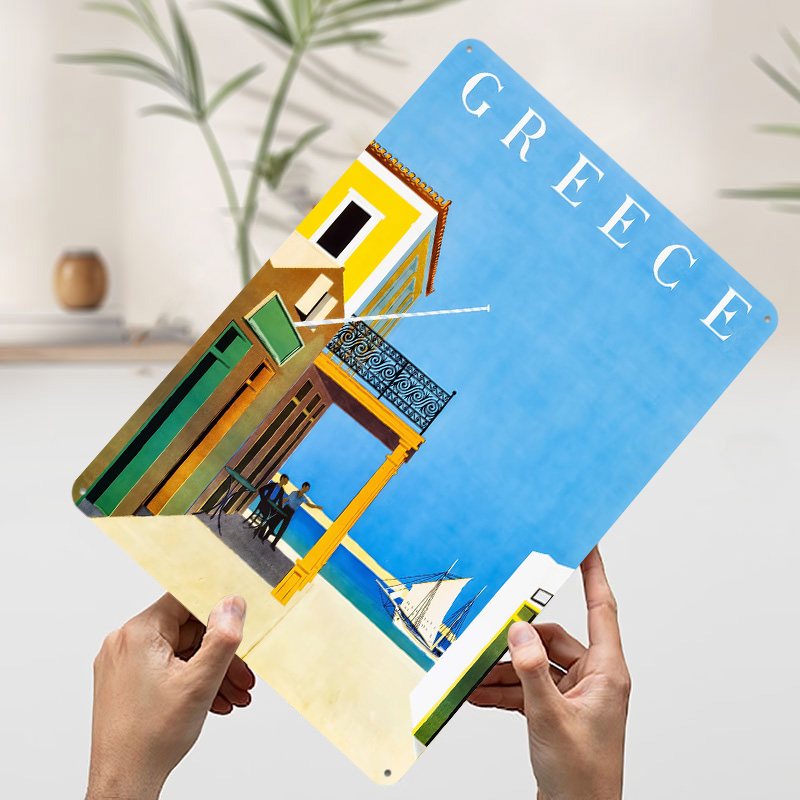 Pôster Metálico de Viagem à Gr - Travel Accessories Greece avaliação e preço