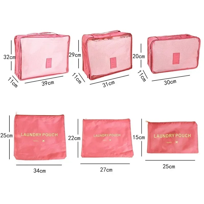 Conjunto de 6 Peças de Bolsas  - Travel Accessories Kit Bag avaliação e preço