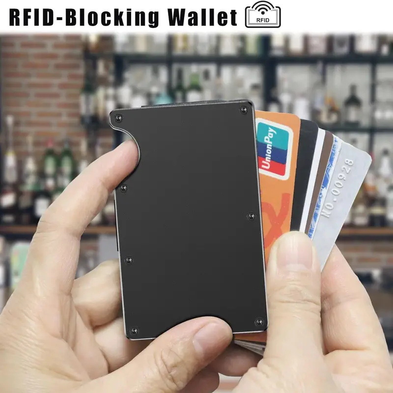 Nova moda fina rfid proteção t - Travel Wallet Slim avaliação e preço
